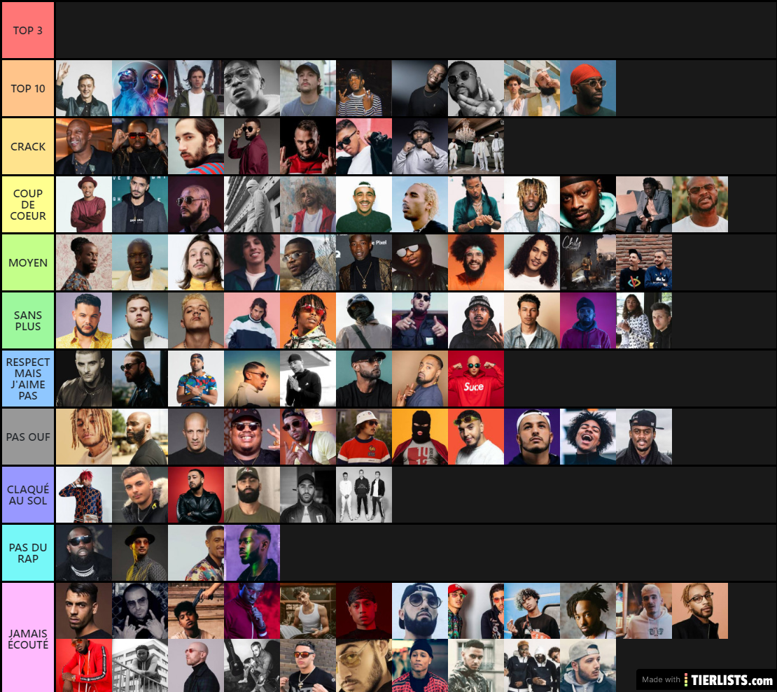 tier list rap fr