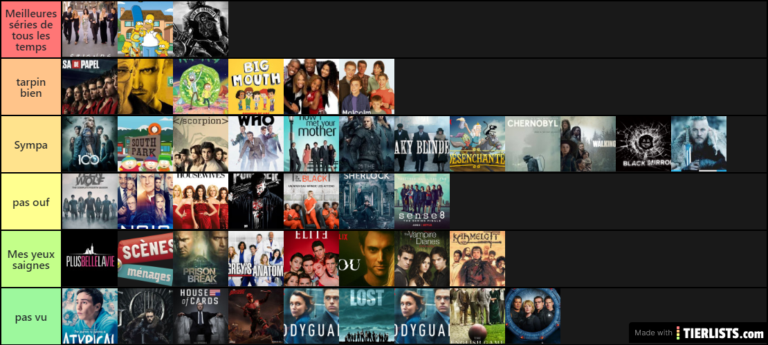 tier list séries