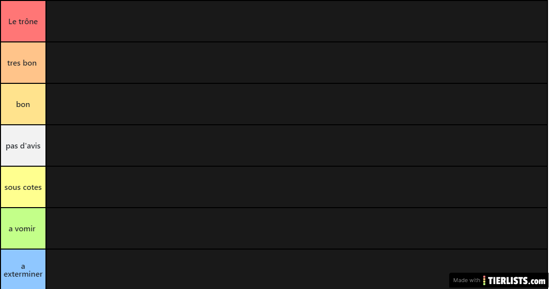 tiers liste boisson