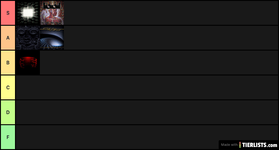 Tool Studio Albums Ranking (My Personal List; 2019)