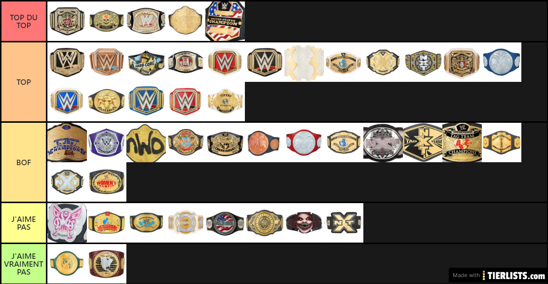 top titre wwe