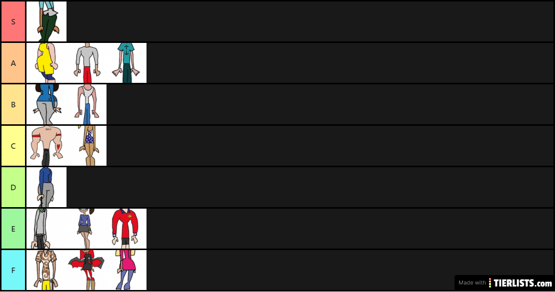 TOTAL DRAMA LIVILLE TIER LIST