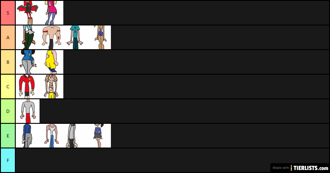 TOTAL DRAMA LIVILLE TIER LIST