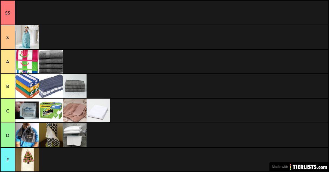 Towel Tier List