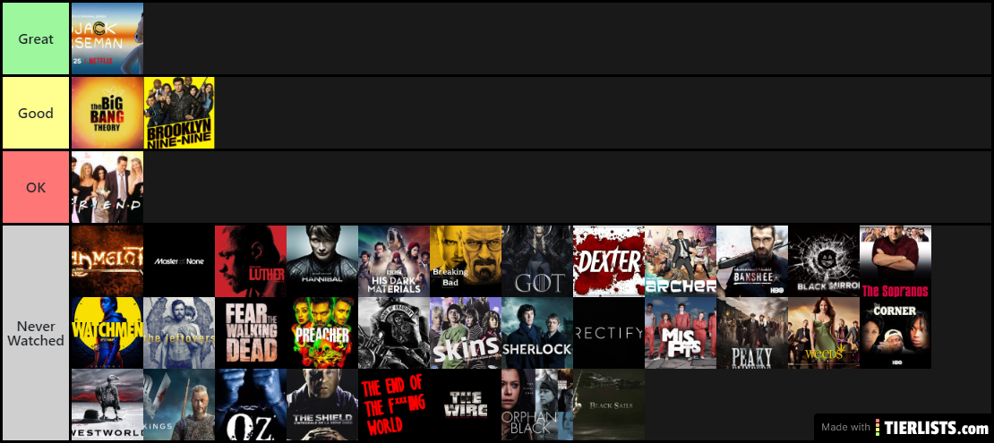 TV Show Tier List