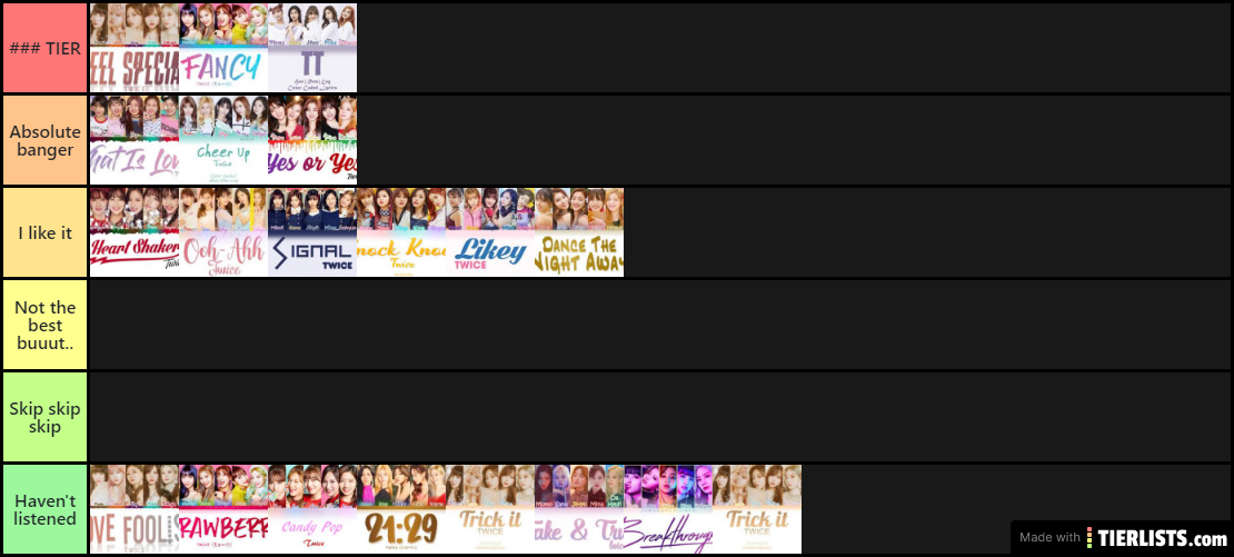 TWICE songs