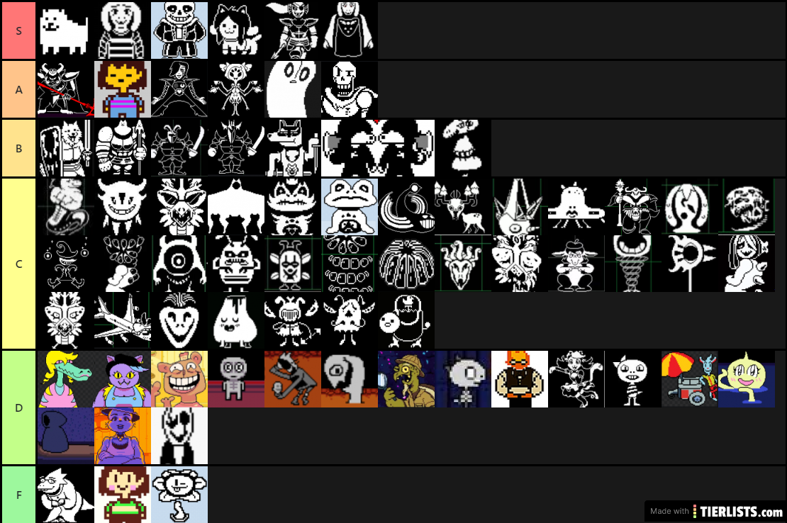 Undertale Characters Raking