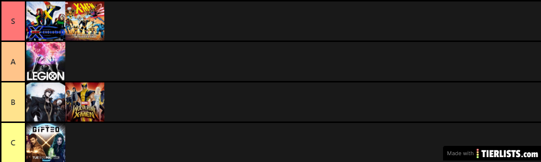 x-men tv shows tier list