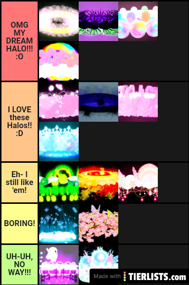 Yuh halo tier list of my opinions on the halos